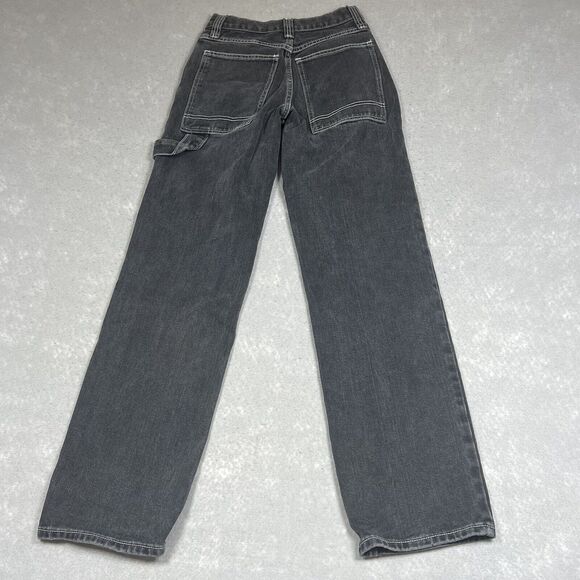 J Galt Jeans Womens Size Small Black Charcoal Carpenter Straight Leg 90s Y2K - Picture 8 of 10